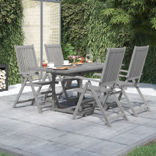 5 Piece Garden Outdoor Dining Set Suitable for Backyard, Patio Solid Wood Acacia