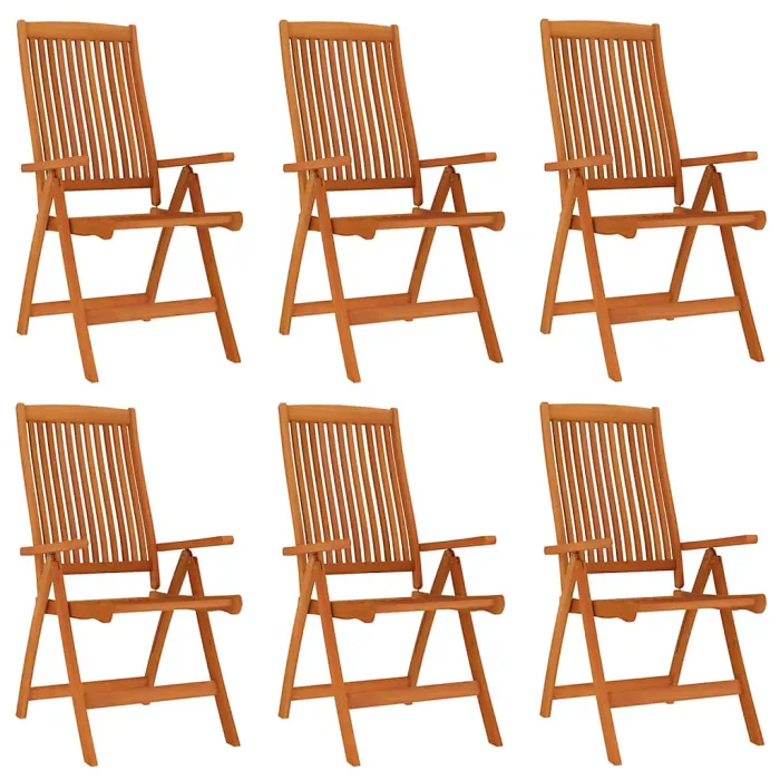 7 Piece Garden Outdoor Dining Set Suitable for Backyard, Patio Solid Wood Eucalyptus