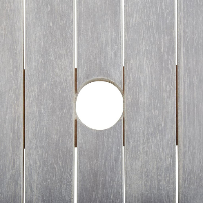 9 Piece Garden Outdoor Dining Set Suitable for Backyard, Patio Solid Wood Acacia Grey