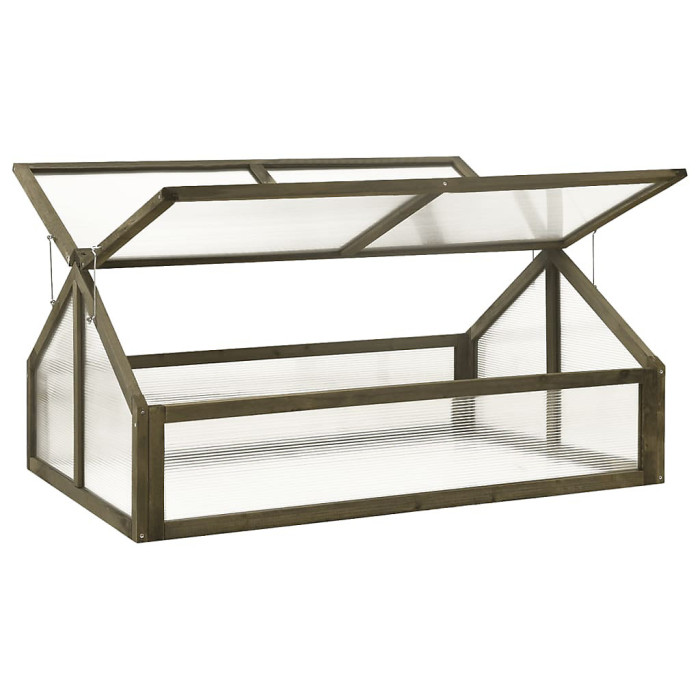 vidaXL Greenhouse Grey 114x80x50 cm Firwood