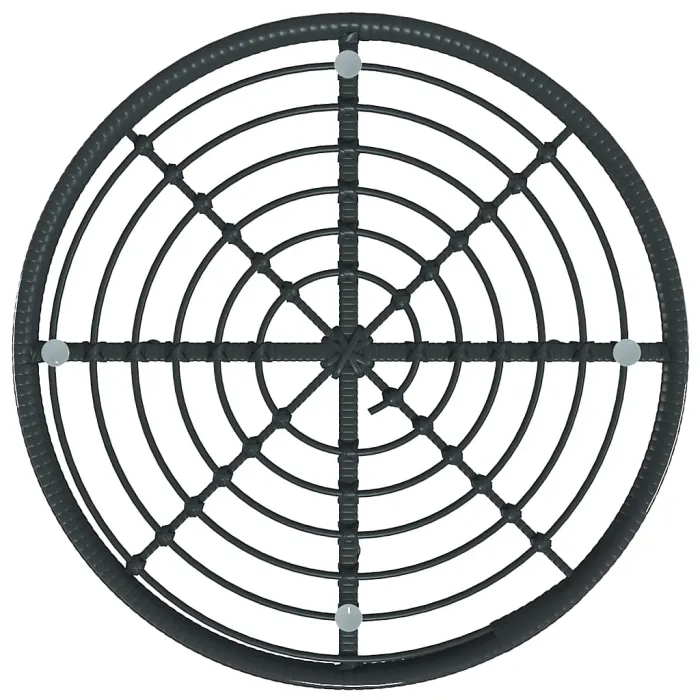 Dining Table Black80 cmÂ Tempered Glass and Steel