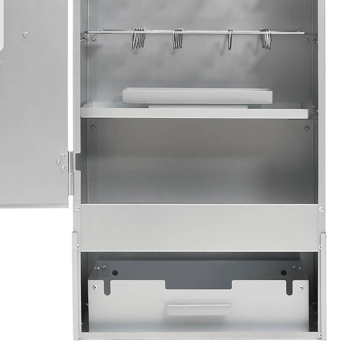 BBQ Oven Smoker with Wood Chips 44.5x29x110 cm Galvanised steel