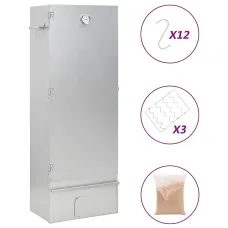 BBQ Oven Smoker with Wood Chips 44.5x29x110 cm Galvanised steel