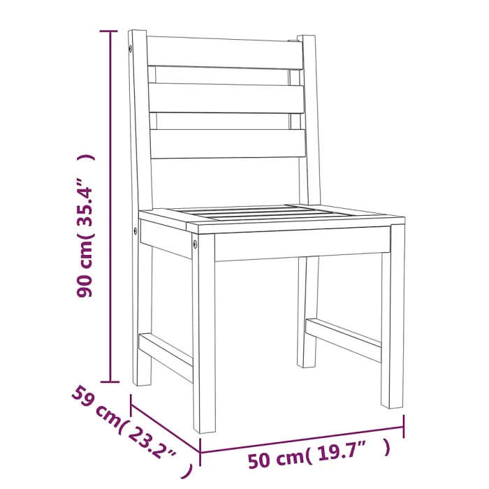 5 Piece Garden Outdoor Dining Set Suitable for Backyard, Patio Solid Wood Teak