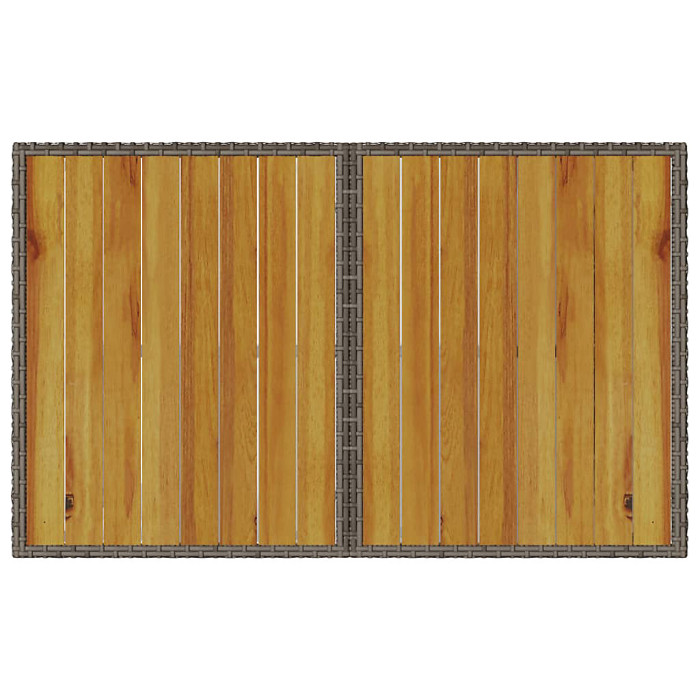 2 Piece Garden Outdoor Dining Set Suitable for Backyard, Patio with Cushions Grey Poly Rattan