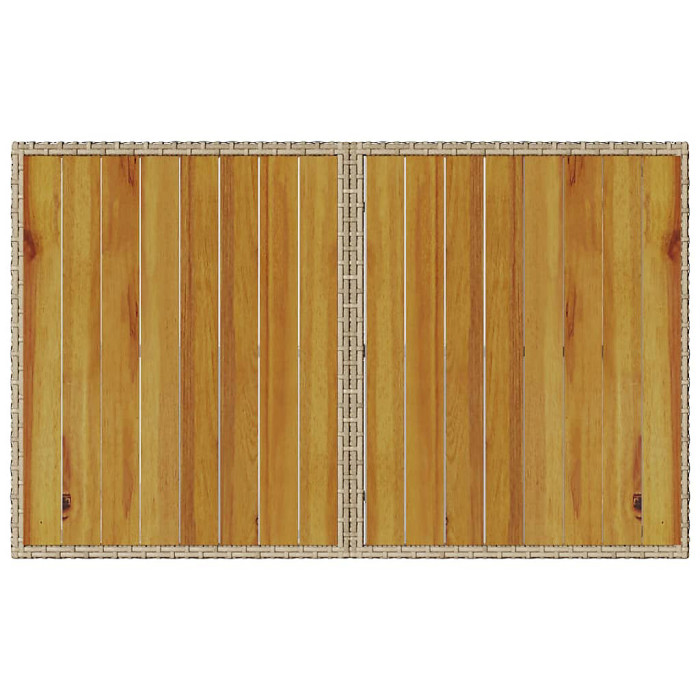 2 Piece Garden Outdoor Dining Set Suitable for Backyard, Patio with Cushions Beige Poly Rattan