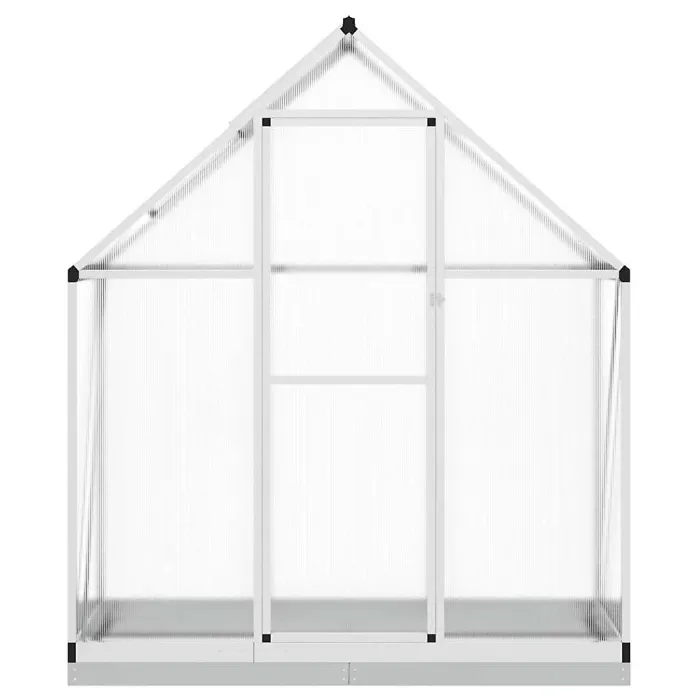 Silver Greenhouse with Base Frame 169x58x202 cm Aluminium