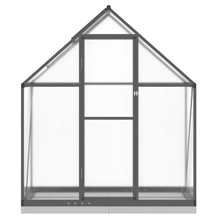 Anthracite Greenhouse with Base Frame 169x58x202 cm Aluminium