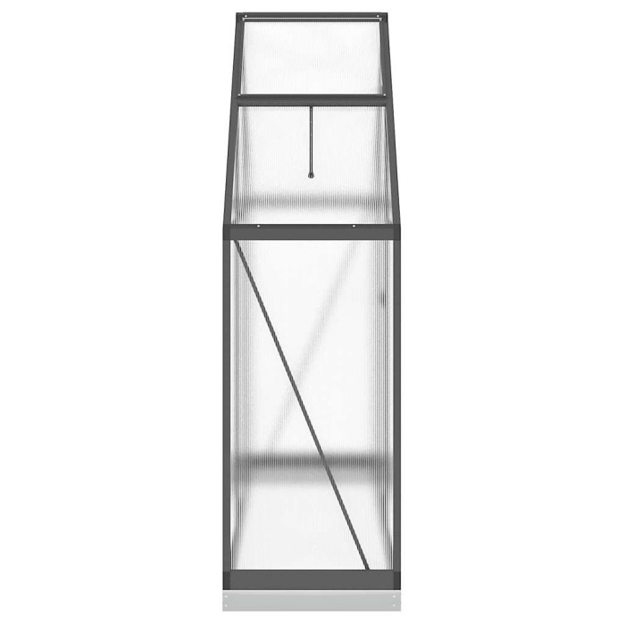 Anthracite Greenhouse with Base Frame 169x58x202 cm Aluminium