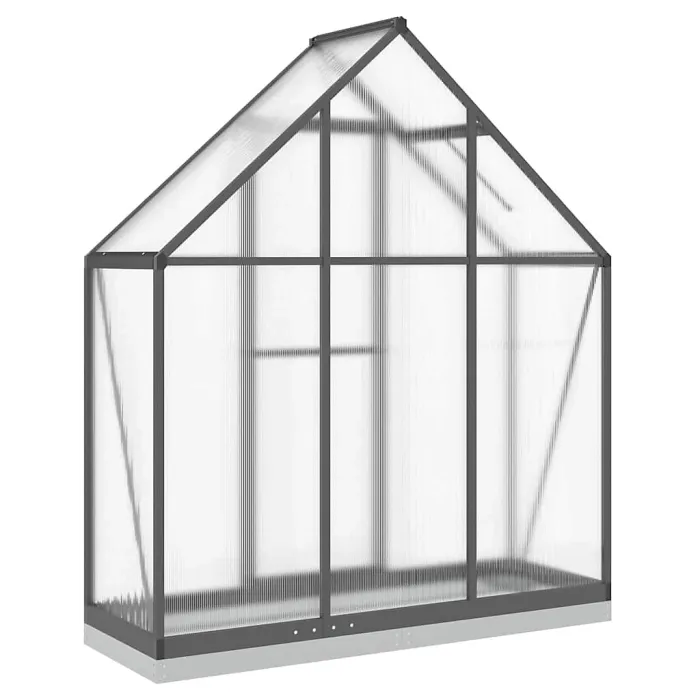 Anthracite Greenhouse with Base Frame 169x58x202 cm Aluminium