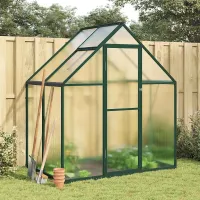 Green Greenhouse with Base Frame 169x114x195 cm Aluminium