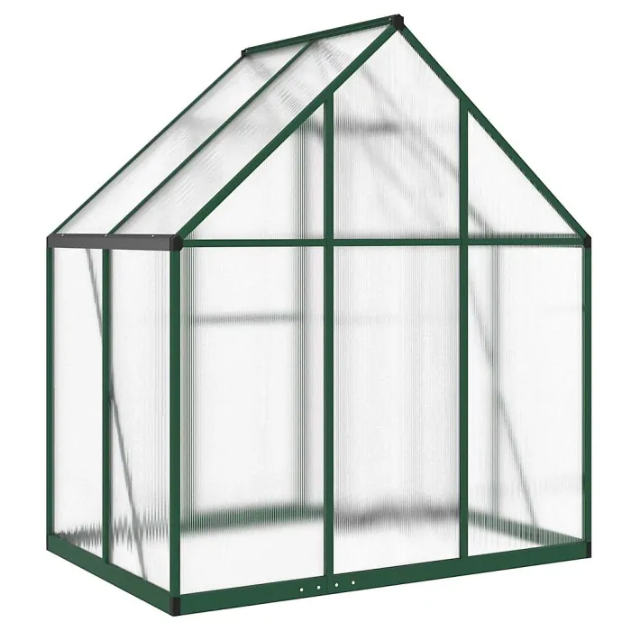 Green Greenhouse with Base Frame 169x114x195 cm Aluminium