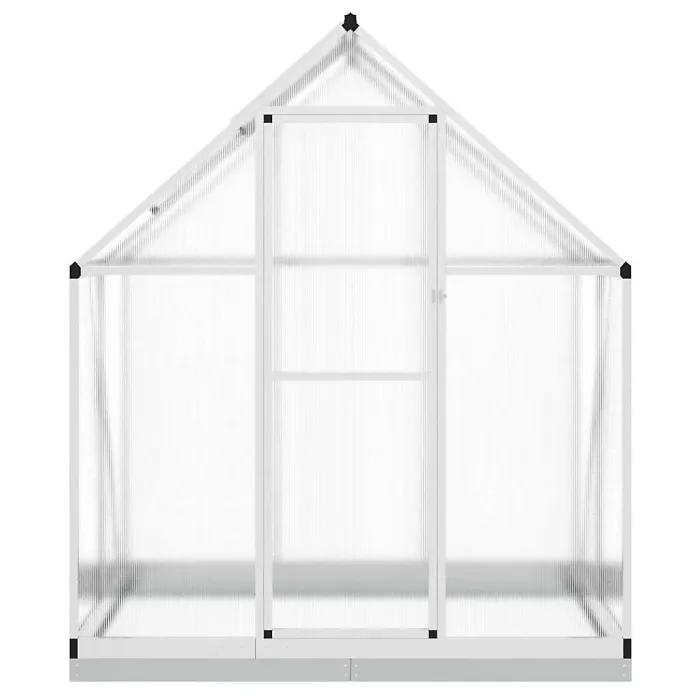 Silver Greenhouse with Base Frame 169x114x202 cm Aluminium