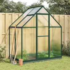 Green Greenhouse with Base Frame 169x114x202 cm Aluminium