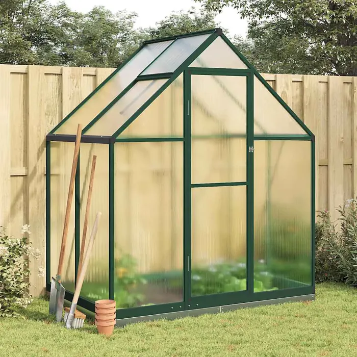 Green Greenhouse with Base Frame 169x114x202 cm Aluminium