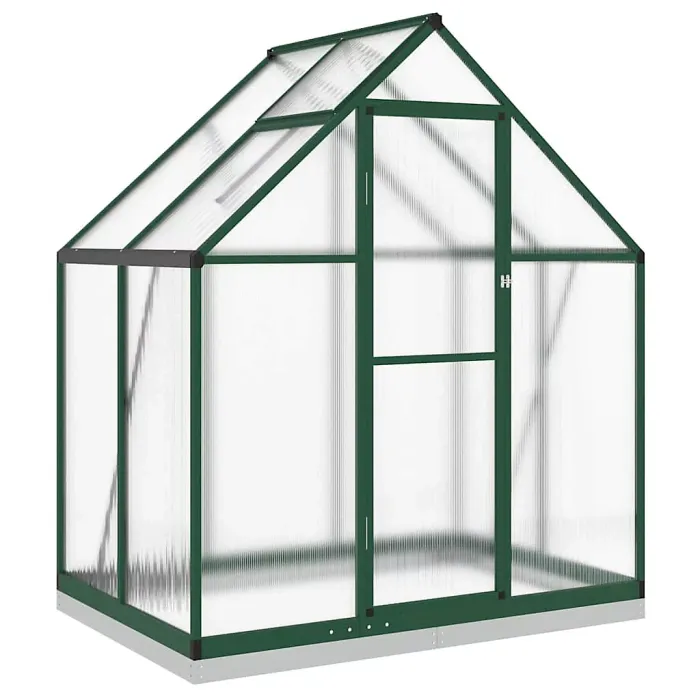 Green Greenhouse with Base Frame 169x114x202 cm Aluminium