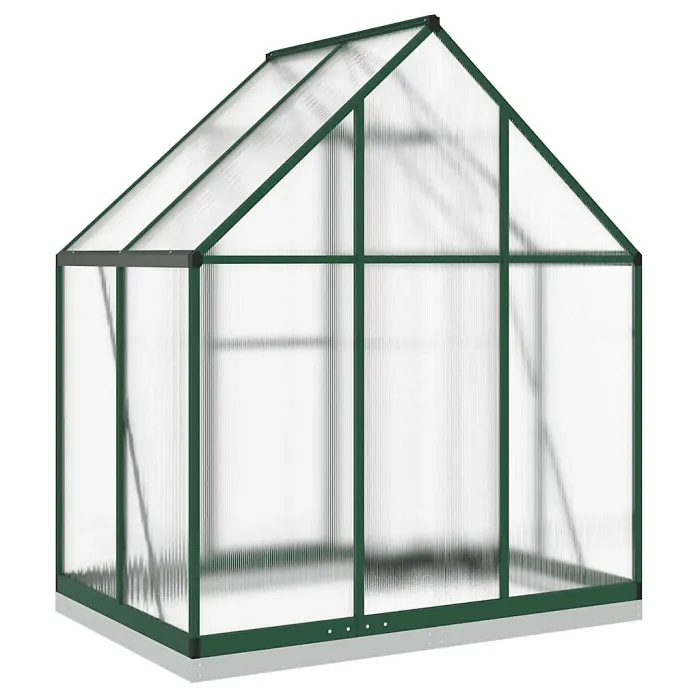 Green Greenhouse with Base Frame 169x114x202 cm Aluminium