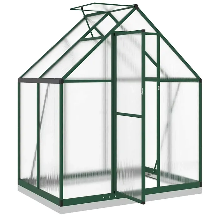 Green Greenhouse with Base Frame 169x114x202 cm Aluminium