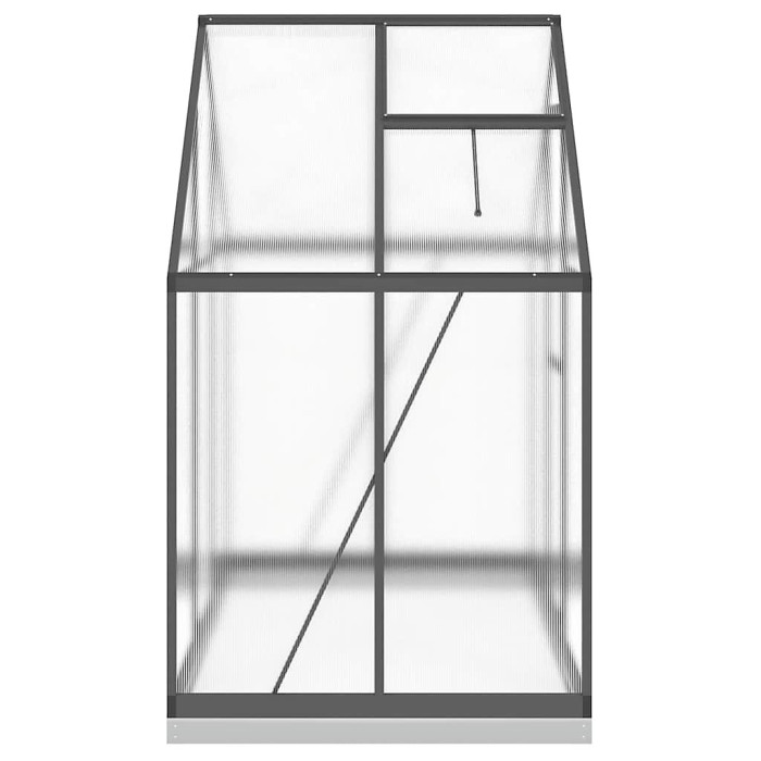 Anthracite Greenhouse with Base Frame 169x114x202 cm Aluminium