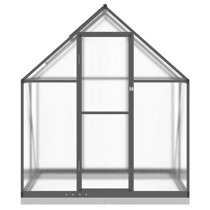 Anthracite Greenhouse with Base Frame 169x114x202 cm Aluminium