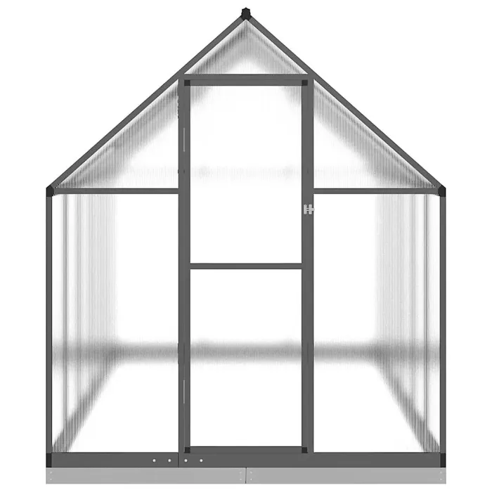 Anthracite Greenhouse with Base Frame 334x169x202 cm Aluminium
