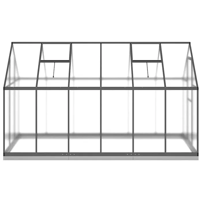 Anthracite Greenhouse with Base Frame 334x169x202 cm Aluminium