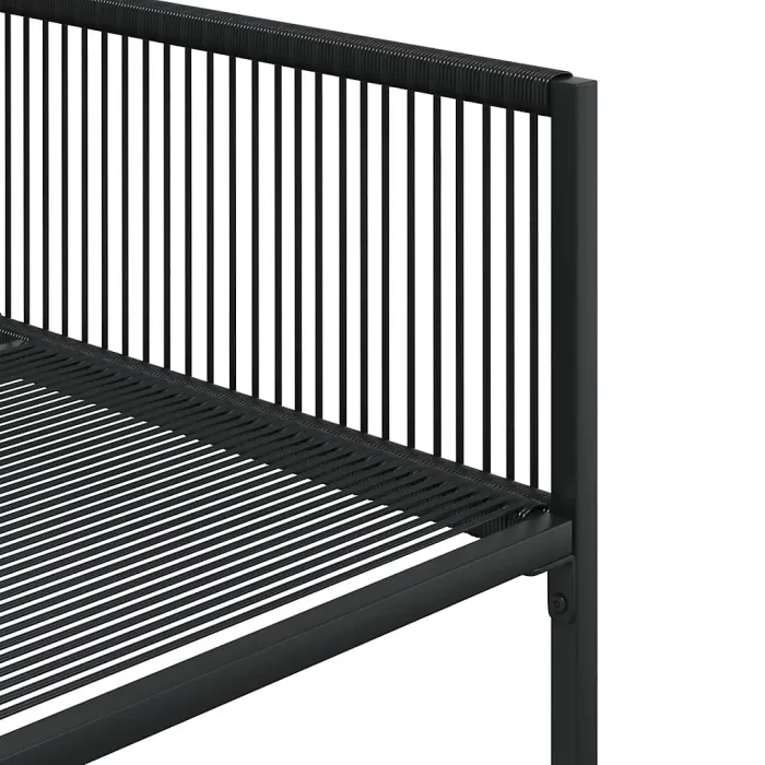 13 Piece Garden Outdoor Dining Set Suitable for Backyard, Patio Black Poly Rattan