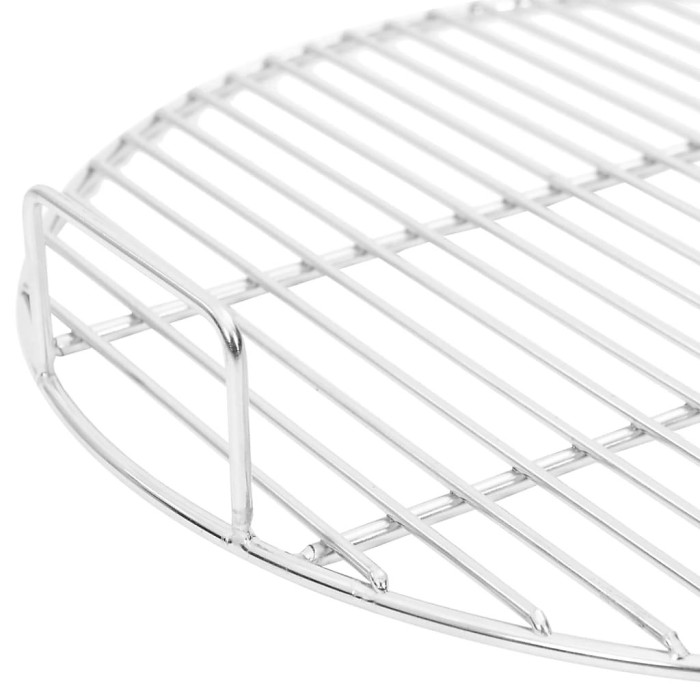 BBQ Grill Grate with Handles Round 44.5 cm 304 Stainless Steel
