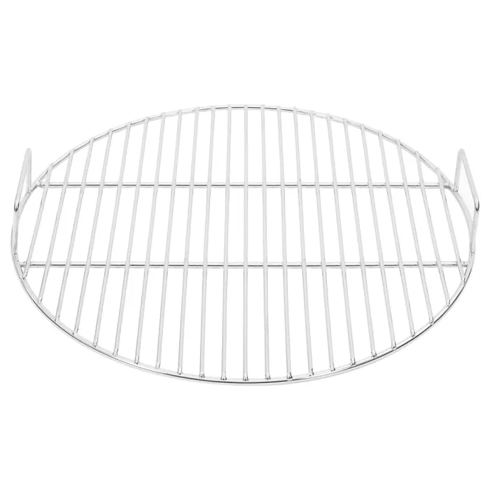 BBQ Grill Grate with Handles Round 44.5 cm 304 Stainless Steel