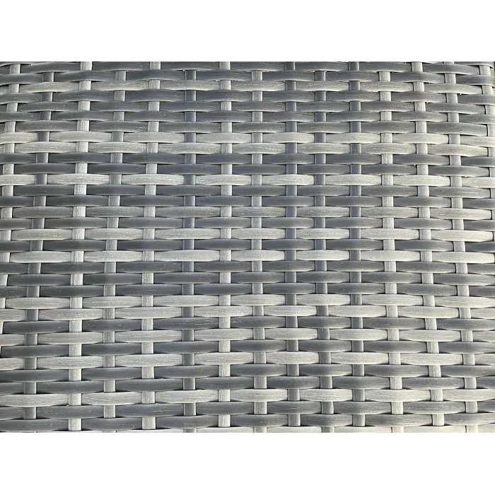 Fimous Outdoor PE Wicker Rattan Garden Furniture Adjustable Chair Black Tempered Oblong Dining Table And Chair Sets 6 Seater