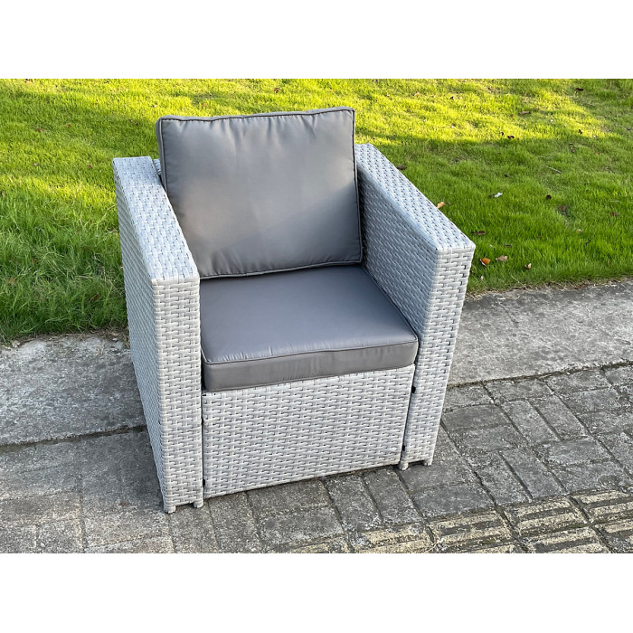 Fimous Rattan Garden Funiture Set Adjustable Rising Lifting Table Sofa Dining Set Lounge Sofa With 2 Arm Chair