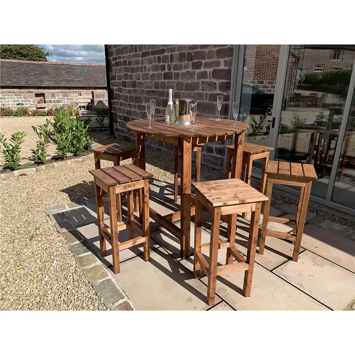 Traditional Alfresco Bar Set Six Seater