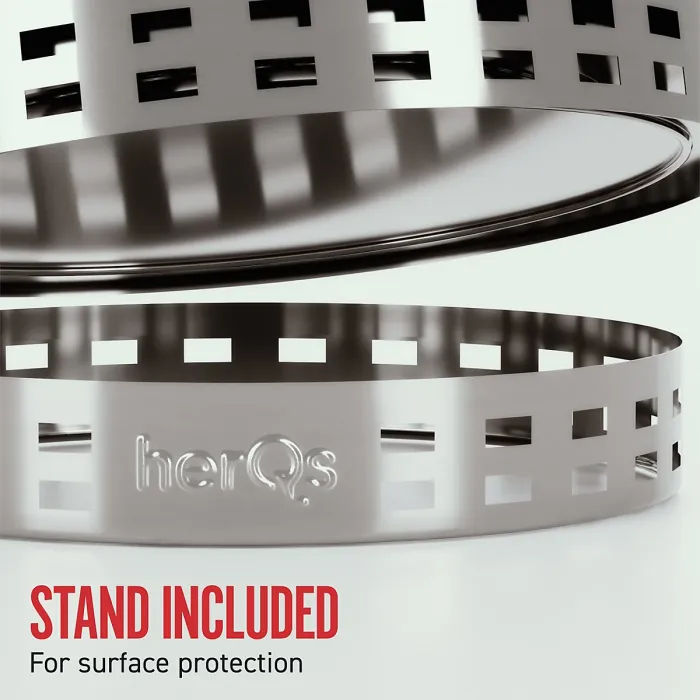 HerQs Smokeless FirePit Cozy - smokeless firepit for the average garden, includes 1x protective cover & 1x stable ring stand