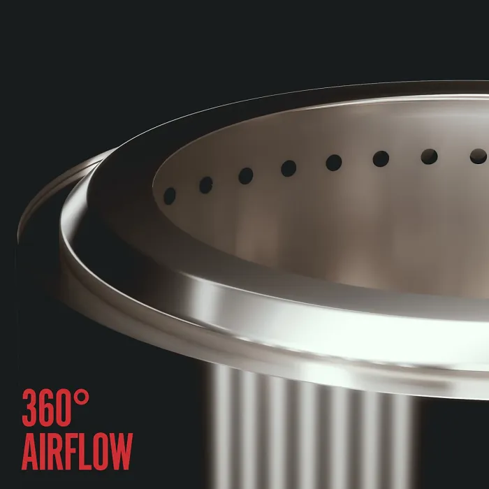 HerQs Smokeless FirePit Cozy - smokeless firepit for the average garden, includes 1x protective cover & 1x stable ring stand