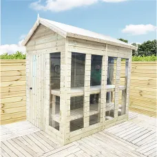 13 x 8 Pressure Treated Apex Potting Shed and Bench