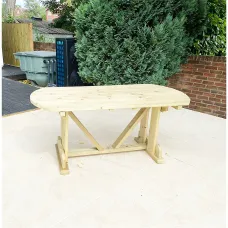 Deluxe Heavy Duty Oval Table - 6 Seater
