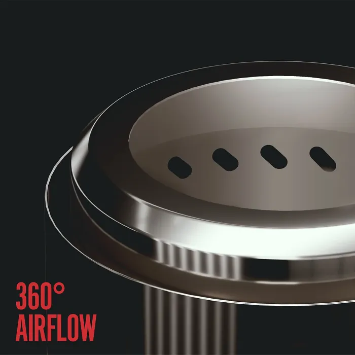 HerQs Smokeless FirePit Mini -smokeless firepit for small outdoor spaces, includes 1x protective cover & 1x stable ring stand