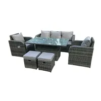York Rattan Garden Set 7 Seater