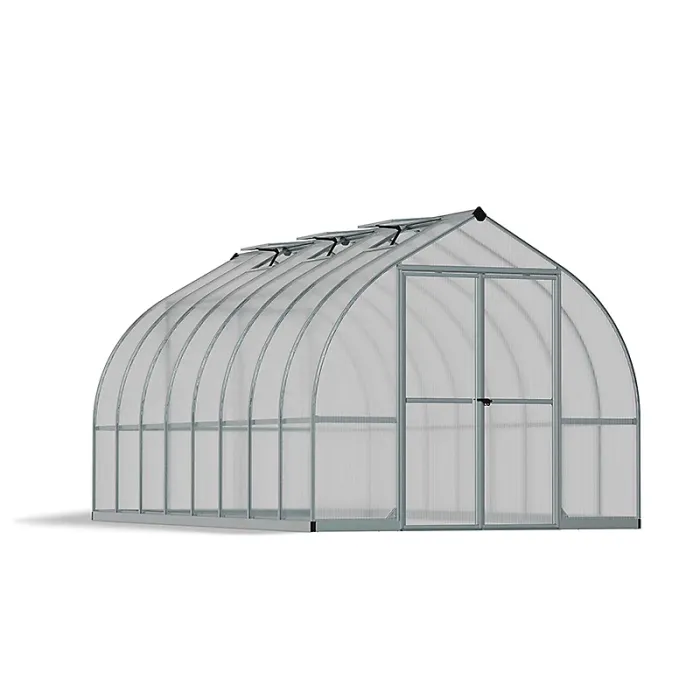 Greenhouse Bella Kit 8 x 16 Feet - Polycarbonate - L483.9 x W244 x H219 cm - Silver