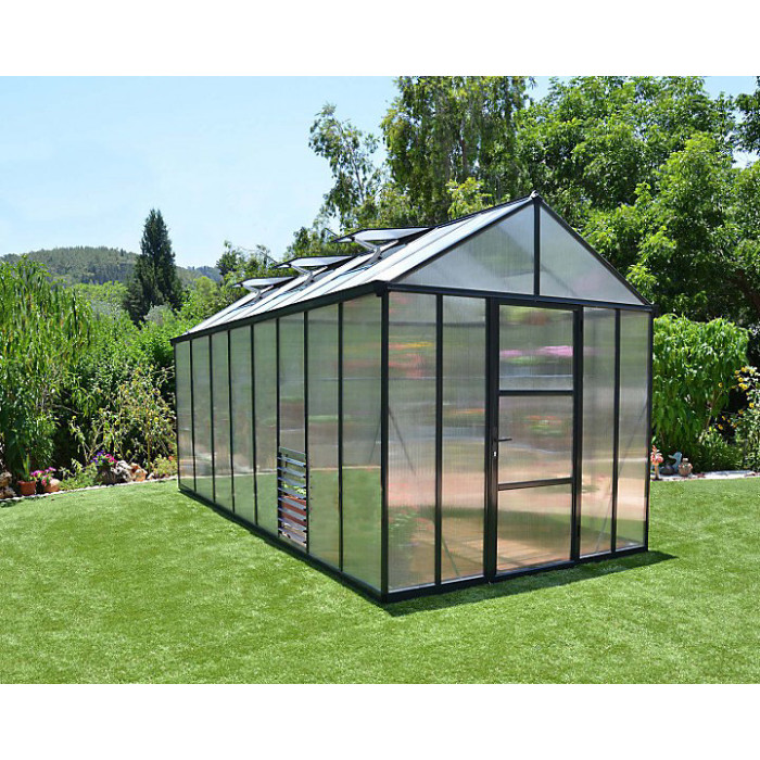 Greenhouse Glory 8 x 16 - Polycarbonate - L484 x W253 x H268.5 cm - Grey