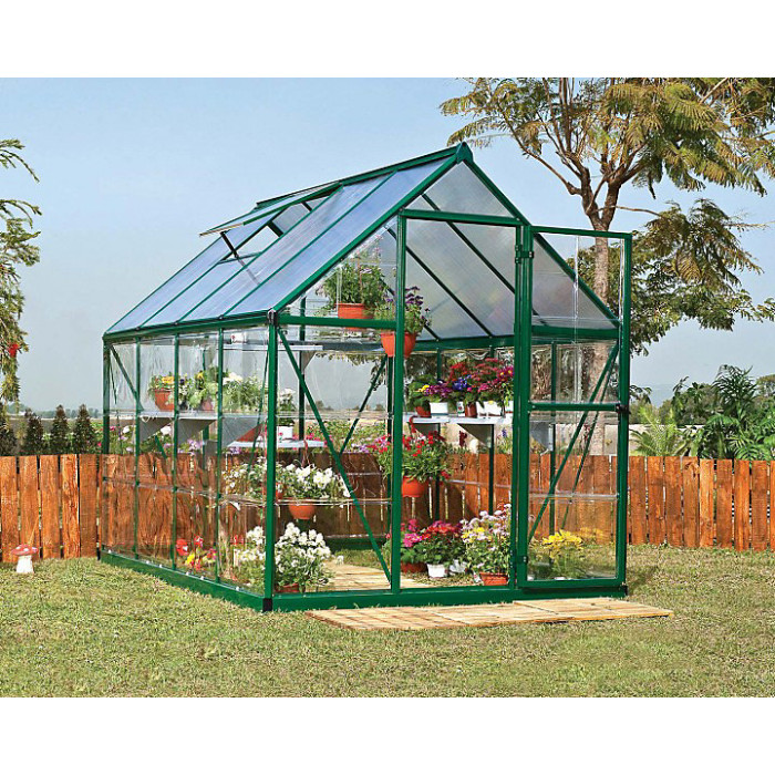 Greenhouse Hybrid 6X10 - Polycarbonate - L306 x W185 x H208 - Green