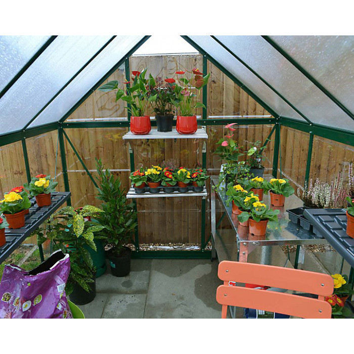 Greenhouse Hybrid 6X10 - Polycarbonate - L306 x W185 x H208 - Green