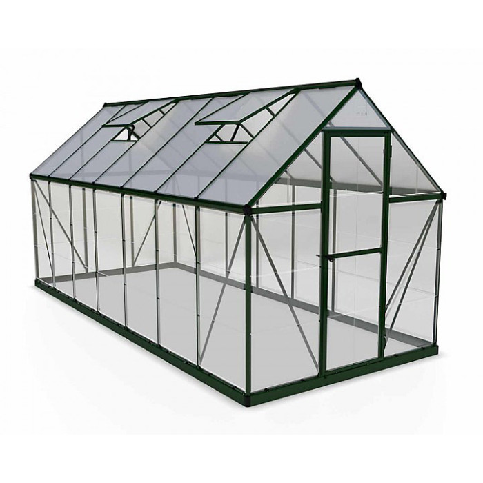 Greenhouse Hybrid 6 x 14 - Polycarbonate - L426 x W185 x H208 cm - Green