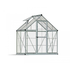 Greenhouse Hybrid 6 x 4 - Polycarbonate - L126 x W185 x H208 cm - Silver