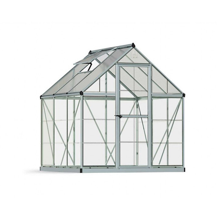 Greenhouse Hybrid 6X6- Polycarbonate - L186 x W185 x H208 - Silver